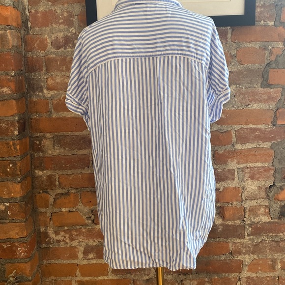 beachlunchlounge Blue/White Stripe Button Down - Picture 4 of 8